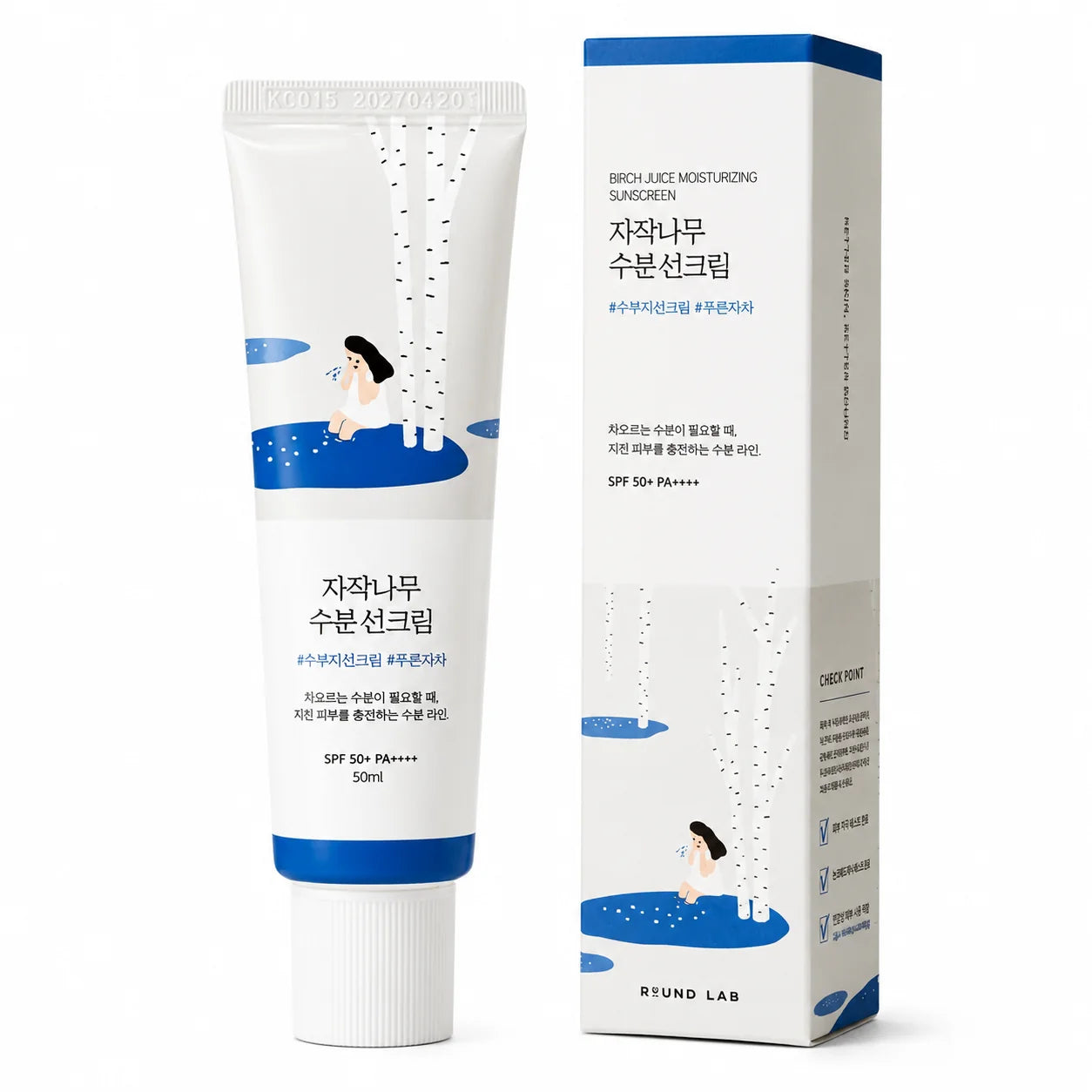 ROUND LAB BIRCH JUICE MOISTURIZING SUN CREAM SPF50 + PA++++ - 50ml